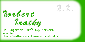 norbert kratky business card